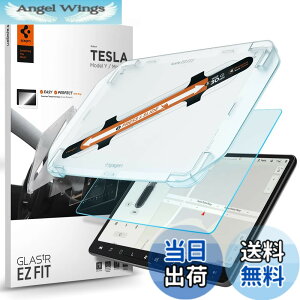 �y���������zSpigen Tesla Model 3 / Model Y �K���X�t�B���� �\��t���L�b�g�t�� �A���`�O���A���H �e�X�� ���f��3/���f��Y �Ή� AG�ی�t�B���� 1���� EZ Fit