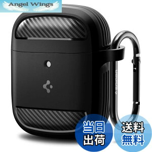 �y���������zSpigen Pixel Buds A-Series �P�[�X �ϏՌ� PC TPU ��d�\�� ���C�����X�[�d �Ή� �J���r�i �����O�t�� �y�� �L�Y�h�~ �Ռ� �z�� �V���v�� ���M�b�h�E�A�[�}�[ ASD01344 (�u���b�N)