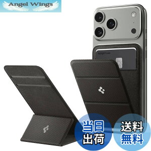 �y���������z[Spigen] MagSafe�Ή� �J�[�h�P�[�X �X�^���h�@�\ �X���� �}�O�l�b�g���� �w�� �E�H���b�g iPhone 17e iPhone 17/16/15/14/13/12�V���[�Y �}�O�l�b�g �J�[�h���� �X�}�[�g�t�H�[���h�E�}�O�t�B