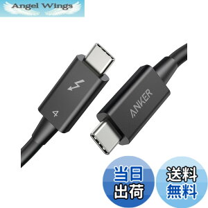 �y���������zAnker USB-C & USB-C Thunderbolt 4 100W �P�[�u�� 0.7m �u���b�N 100W�o�� 8K�Ή� 40 Gbps �����f�[�^�]�� iPhone 16 / 15 MacBook Air Pro iPad Pro/Air ���Ή�