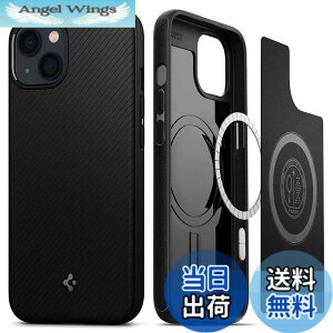�y���������zSpigen iPhone13Mini�P�[�X Magsafe �}�O�l�b�g���� �ČRMIL�K�i�擾 �ϏՌ� �d��30g TPU ����~�� ���C�����X�[�d�Ή� ���菝�h�~ �}�O�E�A�[�}�[ ACS03680 (�}�b�g�E�u���b�N)