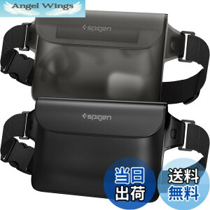 �y���������zSpigen ���S�h�� �E�G�X�g�|�[�` 2���Z�b�g ���� IPX8�F�� �C �v�[�� �� ���s �A�E�g�h�A �X�}�z���[�\ �O�d�`���b�N �x���N�� PVC ��e�� �h���o�b�O A620 AMP04531 (�u���b�N)