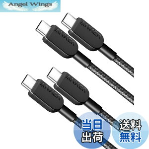 �y���������z�y2�{�Z�b�g�zAnker 310 ���ϋv�i�C���� USB-C & USB-C�P�[�u�� 60W USB PD�Ή� iPhone 16 / 15 MacBook Pro iPad Pro iPad Air Galaxy Pixel LG ���Ή� (0.9m �u���b�N)