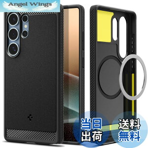 �y���������zSpigen Galaxy S25 Ultra �P�[�X Magfit�Ή� �ϏՌ� TPU �\�t�g �}�b�g �ČRMIL�K�i ���M�b�h�E�A�[�}�[�E�}�O�t�B�b�g ACS08951 (�}�b�g�E�u���b�N)