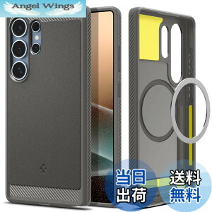 �y���������zSpigen Galaxy S25 Ultra �P�[�X Magfit�Ή� �ϏՌ� TPU �\�t�g �}�b�g �ČRMIL�K�i ���M�b�h�E�A�[�}�[�E�}�O�t�B�b�g ACS08952 (�}�[�u���E�O���[)