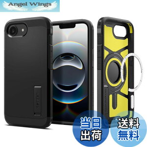�y���������zSpigen �y�n��19�N�̋Z�p�́z iPhone 17e / 16e �P�[�X MagSafe �}�O�l�b�g���� �X�^���h ��� �}�b�g �ϏՌ� �ČRMIL�K�i �^�t�E�A�[�}�[�iAI�j�E�}�O�t�B�b�g ACS09137 (�u���b�N)