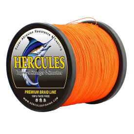 【送料無料】ヘラクレス(HERCULES) PEライン『色落ちしない』釣り糸 4本編み 釣りライン 柔らかい PE 0.2号 0.4号 0.8号 1号 1.5号 3号 4号 5号 6号 7号 8号 10号 12号 100m 150m 200m 300m 500m 1000m ライ 色：オレンジ 4本編み、サイズ：0.4号-150m-(3.6kg/8lb 0.1mm)