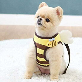 【送料無料】犬 ハーネス 羽付き ミツバチ お出かけ 散歩 胴輪 ペット用品 かわいい 人気 小型犬 春夏 秋冬 オシャレ デザイン ItsDog イツドッグ 正規品 WSISTERS ダブルシスターズ 犬のハーネス 【パタパタミツバチハーネス】【ハーネスのみ 色：S、サイズ：ミツバチ