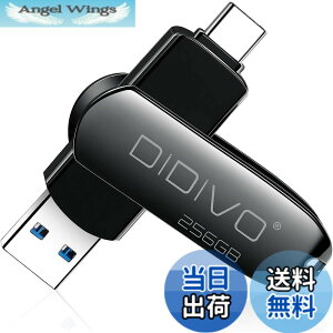 �y���������zUSB������ 256GB�[ �^�C�vC �t���b�V���h���C�u �X�}�z/�^�u���b�g/PC�Ή� �X�}�z�p USB3.0 �����f�[�^�`�� USB������ �e�ʕs������ ���ʑ}���X�}�z�������[ ���������{�f�B�[ 360�x��