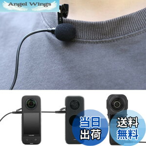 �y���������zTMOM �N���b�v�}�C�N Insta360 ONE R/RS/Action3/2/ONE X2/X3/1�C���`�p�m���}�p�ɑΉ� ���x���A�}�C�N Type-C ���C���̒���: 1.5m �R���p�N�g�y�� �N���A �T�E���h ����B�e �������^ �X�}�z�}