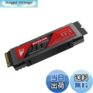 �y���������zMonster Storage NVMe SSD PCIe Gen 4x4 PS5�m�F�ς� M.2 Type 2280 ���� SSD 3D TLC �������K�i ���[�J�[5�N �T�C�Y�F2TB