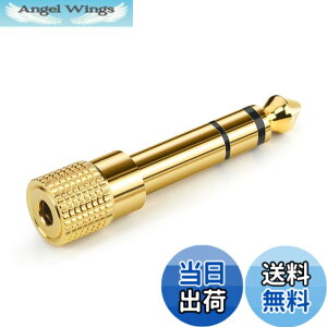 �y���������zAncable �C���z���W���b�N �ϊ� �v���O �X�e���I�~�j�v���O 6.35mm 3.5mm �ϊ� �A�_�v�^ ���X�I�X �w�b�h�z�� �A���v �d�q�s�A�m �C���z���ȂǗp �T�C�Y�F1-Pack
