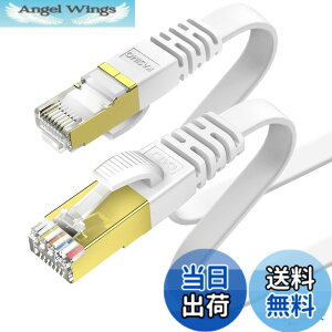 �y���������zKASIMO LAN�P�[�u�� CAT7 �t���b�g ���^ 10Gbps 600Mhz ���� �L��lan�P�[�u�� STP ���c�� �ܐ܂�h�~ RJ45 wifi�P�[�u�� �J�e�S���[7 �t���b�g�P�[�u�� PS4 PS5�Ή� �F�F�z���C�g�A�T�C�Y�F30m