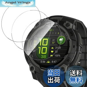 �y���������zGreerass �X�}�[�g�t�H�� �t�B���� �����ߗ� �d�x9H ��U�h�~ �w��h�~ �\��t���ȒP �T�C�Y�FGarmin Instinct 3 45mm �Ή� �ی�t�B����