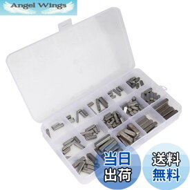 【送料無料】プーリーキー, ラウンドエンドフェザーキー平行ドライブシャフトキーセット、140個3mm 4mm 5mm 6mmキーストック詰め合わせ、ファスナー機械工業用締結接続