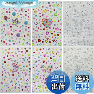�y���������zLamiishop ���C���X�g�[�� �V�[�� 6���Z�b�g �t�F�C�X�V�[�� �L���L�� �q�� 3D �� �f�R���[�V�����V�[�� �A�N���� ��� ��ɓ\�� �_���X/����/�X�}�z�P�[�X���� DIY�p�i �f�R���[�V