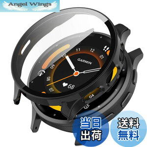 �y���������zKANOYO �Ή�GARMIN Venu 3 �P�[�X �����^ PC+�����K���X ��̌^ �����ȒP �ϏՌ� �S�ʕی� �K�[�~�� Venu 3 �J�o�[ ���h�~ �����ߗ� �w��h�~ venu 3 �p �J�o�[�i�u���b�N�j �F�F�u���b�N