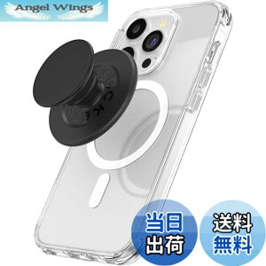 �y���������zPopSockets Japan - �|�b�v�\�P�b�c �W���p�� PopGrip MagSafe �A�_�v�^�[�����O�t�� �`���R�[�� �u���b�N MagSafe ���E���h �|�b�v�O���b�v �X�}�z�O���b�v&�X�^���h �F�F�u���b�N�A�T�C�Y