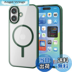 �y���������z�G���R�� iPhone 16 �P�[�X �N���A �}�O�l�b�g MAGKEEP �n�C�u���b�h �t���[���t�� ���C�����X�[�d�Ή� 4�p�G�A�[�N�b�V���� �f�B�[�v�O���[�� PM-A24AMAG03GN �F�F�f�B�[�v�O���[��