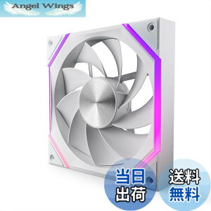 �y���������zAsiaHorse Nyota ARGB PC�P�[�X�t�@�� 120mm (12cm) 1�{ �t���E�z�C�p [�����\PWM/�É�] 4Pin PWM 5V 3Pin ARGB 2000RPM/61.5 CFM/HDB�x�A�����O/������ ���[�J�[RGB�\�t�g�Ή� (ASUS Aura, ASRock, GIGABYTE, MSI) �F