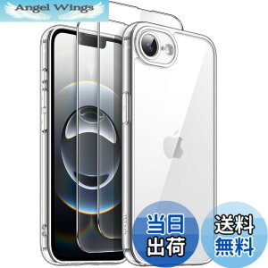 �y���������zJETech 3 in 1 iPhone 17e (2026) / iPhone 16e�p �P�[�X 2�������K���X�t�B�����t�� ���΂܂Ȃ� �ϏՌ��o���p�[ �X�}�z�J�o�[ 6.1�C���`�f�B�X�v���C �F�F�N���A