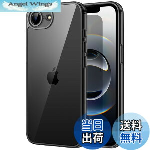 �y���������zJETech iPhone 17e (2026) / iPhone 16e�p �P�[�X ���΂݂Ȃ� �Ռ��z�� �o���p�[�J�o�[ �����h�~ �N���A�o�b�N 6.1�C���`�f�B�X�v���C �F�F�u���b�N