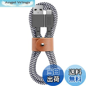 �y���������zNative Union Belt Cable USB-A to USB-C �| 1.2m �����͏[�d�P�[�u�� ���U�[�X�g���b�v�t�� �| iPhone 17 Pro / 17e / Air�AGalaxy S26 / S25 Ultra�AZ Fold 7 / Flip 7�APixel 10 Pro�AiPad Pro �Ή� (1.2m�CZebra/�[�u��