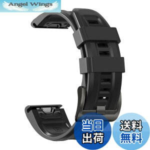 �y���������z[YOCAHU] QuickFit 22 mm �o���h �����p for Garmin Fenix 8 47mm / epix Pro 47mm, Fenix 7 Pro Solar/Approach S70 47 mm/Forerunner 965 �Ή� �X�g���b�v �V���R�� �x���g �_�炩�� �h���� �K�[�~�� �p �����o���h