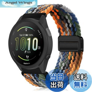�y���������z[KeeFos] 20mm �o���h Garmin(�K�[�~��) Forerunner 570 42mm/165/245/645/Approach S50/S44/Vivoactive 6/Vivoactive 5/Venu Sq 2/Venu 2 Plus �Ή� �����o���h �i�C�����f�� ���C�o�b�N�� �}�O�l�b�g���o�b�N�� ��