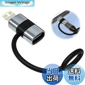 �y���������zlightning usb-c �ϊ��A�_�v�^ typec lightning �ϊ� 2���� ���@��Ή� USB-C����/iPad/iPhone 60W PD�����[�d �M�ی�݌v �[�d&�����\ �ő�480Mbps�]�����x �A���~����➑� �F�F���C�g�j���O