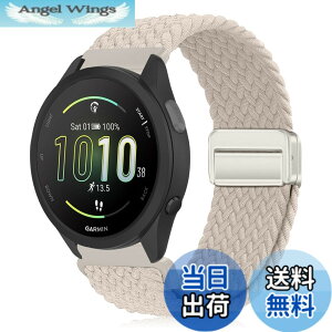 �y���������z[KeeFos] 20mm �o���h Garmin(�K�[�~��) Forerunner 570 42mm/165/245/645/Approach S50/S44/Vivoactive 6/Vivoactive 5/Venu Sq 2/Venu 2 Plus �Ή� �����o���h �i�C�����f�� ���C�o�b�N�� �}�O�l�b�g���o�b�N�� ��