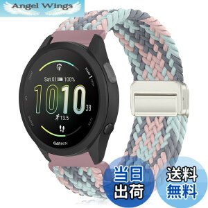 �y���������z[KeeFos] 20mm �o���h Garmin(�K�[�~��) Forerunner 570 42mm/165/245/645/Approach S50/S44/Vivoactive 6/Vivoactive 5/Venu Sq 2/Venu 2 Plus �Ή� �����o���h �i�C�����f�� ���C�o�b�N�� �}�O�l�b�g���o�b�N�� ��