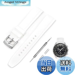�y���������z[Jumpsunfun] 20mm ���v�o���h for Omega X Swatch Speedmaster MoonSwatch �I���K�ƃX�E�H�b�` �X�s�[�h�}�X�^�[ ���[���X�E�H�b�`�p �V���R���x���g �F�F�z���C�g