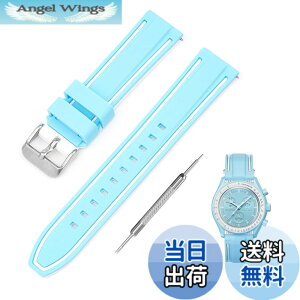 �y���������z[Jumpsunfun] 20mm ���v�o���h for SwatchxOMEGA Speedmaster MoonSwatch �X�E�H�b�`�ƃI���K�p�V���R�����v�x���g Quick Release �����H��t�� �F�F���C�g�u���[�E�z���C�g���C��