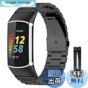 �y���������zAnkersaial �o���h �Ή� Fitbit Charge 6/ Fitbit Charge 5,�����o���h �r�W�l�X�� �X�e�����X�� �T�C�Y���߉\ �����H��t�� �����x���g �ւ��x���g �R���p�`�u�� �F�F�u���b�N�A�T�C�Y�F