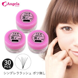 セルフ マツエク まつげエクステ シンデレララッシュ(30pcs)3個セット(ポツ無し) フレアエクステ ドールフレア 目尻 デザインまつげ まつ毛エクステ 商材 メール便可 アンジェララッシ