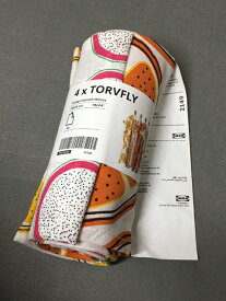 【輸入雑貨】IKEA◆[TORVFLY/トルヴフリー]キッチンクロス(4枚1セット)◆オレンジ(模様入り) 海外雑貨 海外生活雑貨 インポート雑貨 海外グッズ 輸入ギフト インターナショナルグッズ 人気 おすすめ