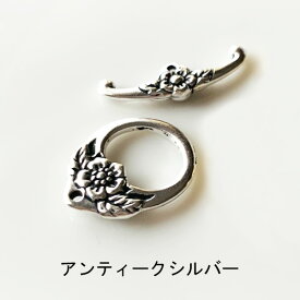 Tierra Cast フラワー トグル usa製 アンティーク風 ゴールド シルバー ティエラキャスト