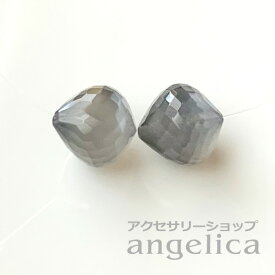 2個セット 天然石 グレームーンストーン オニオンカット縦穴 8-9mm 高品質 宝石質