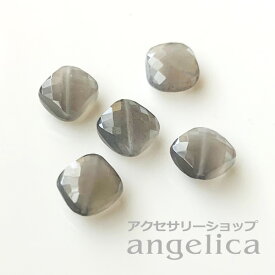 粒売り 天然石 グレームーンストーン パフダイヤモンドカット 縦穴 9-10mm 1個 高品質 宝石質