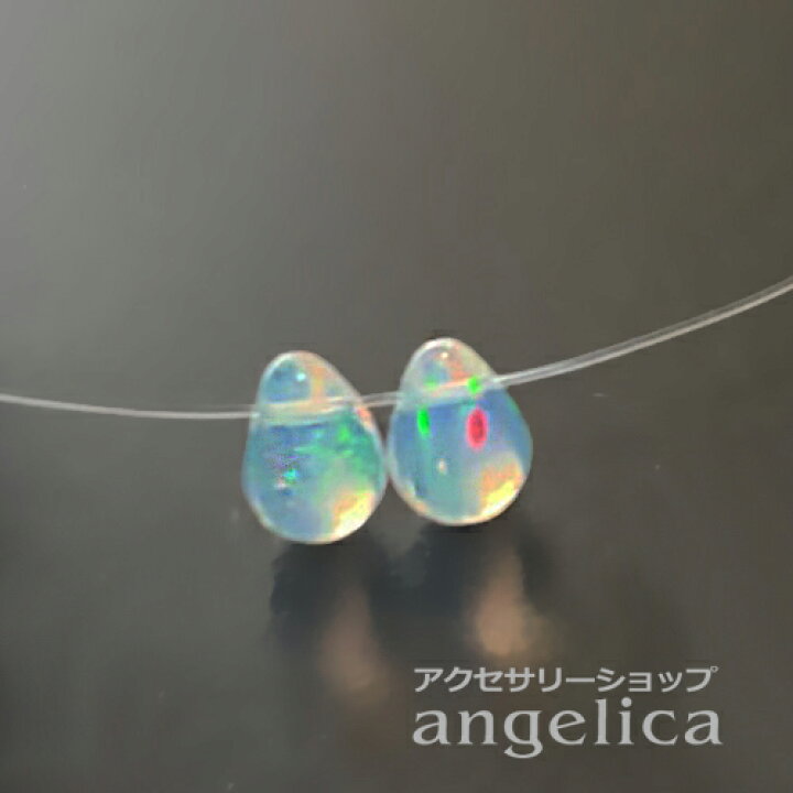 楽天市場】2個セット 天然石 プレシャスオパール ドロップ 6-6.5mm高 