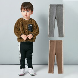 【最大1000円OFFクーポン対象】 CLOUDY FINE LATER ライン入り レギンス ベビー 男の子 キッズ 服 ズボン パンツ タイツ ジャージ ボトムス フルレングス 秋 冬