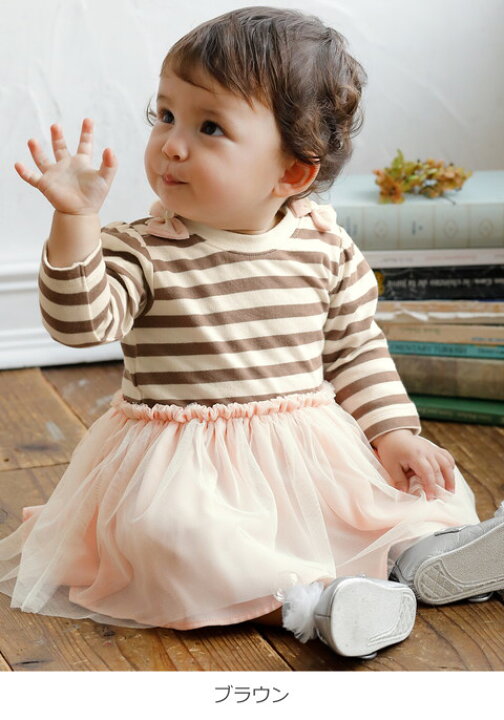 楽天市場 10 Offクーポン対象 ベビー ロンパース Ampersand ボーダーワンピロンパース 男の子 女の子 ベビー服 新生児 赤ちゃん服 ベビーウエア 服 マタニティ授乳服ベビー Angeliebe