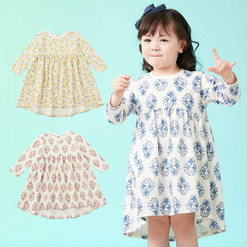 SALE Seraph 花柄ギャザー ワンピース 長袖 女の子 ベビー服 ワンピ