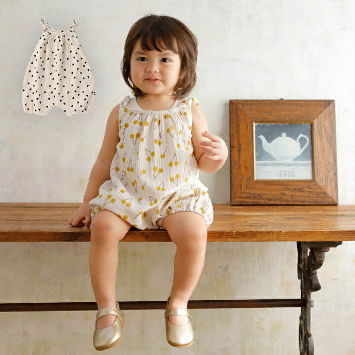 楽天市場 P10倍 10 Offクーポン配布中 ベビー服 Mocmof ダブルガーゼプリントロンパース 70cm 80cm 80cm 90cm 女の子 女児 幼児 赤ちゃん 可愛い かわいい 出産祝い ギフト プレゼント マタニティ授乳服ベビー Angeliebe