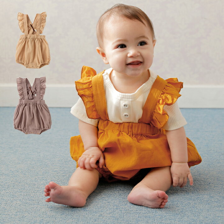 楽天市場 ベビー服 La Stella コットンリネンフリルショルダーサロペット ベビー服 ベビー 新生児 乳児 赤ちゃん サロペット ベビーパンツ ベビースカート 男の子 女の子 マタニティ授乳服ベビー Angeliebe