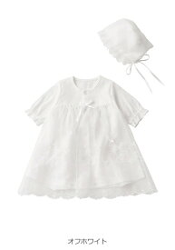 日本製 セレモニードレス ベビードレス ベビー服 サマーセレモニードレス＆帽子 セット 新生児 男 女 低出産体重児 スモールベビー 40 50 70サイズ 小さい 退院着 出産準備 フォーマル お宮参り 写真撮影 百日祝い 誕生祝い 未熟児 早産 エンジェリーベ