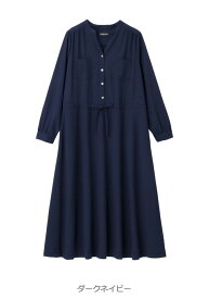 マタニティ ギャザーシャツワンピース 産前産後 通勤 長袖 前開き 大きめサイズ キレイ オシャレ 産後シルエット サイズ調整可能 透け感なし エレガント 大人らしい 着こなせる S M L LL