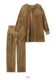 「選べる福袋対象商品」マタニティ パジャマ 長袖 ソフトコール 前開き ホームウェア 妊婦 スナップ 部屋着 出産準備 入院着 無地 シンプル ワンマイルウェア 授乳服 妊婦服 かわいい おしゃれ 秋 冬 秋冬