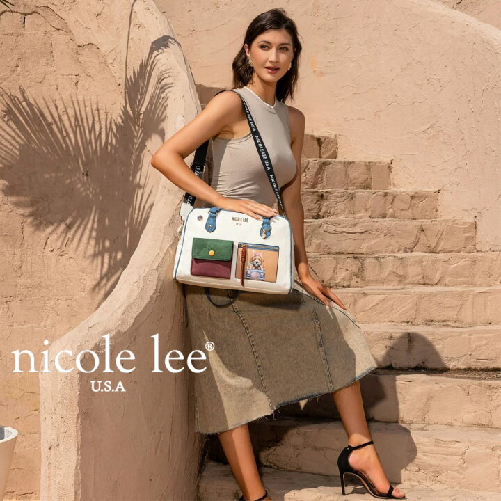 楽天市場】数量限定 NICOLE LEE ニコールリー P17105 MULTI COLORBLOCK 